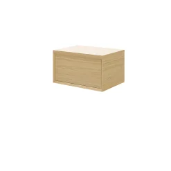 GoodHome Meuble sous vasque 1 tiroir Avela 60 cm à suspendre + plan de toilette 60 cm* Meuble Buanderie