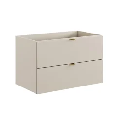 Meublorama Meuble sous vasque BELLA 80 cm Coloris marron congo Finition mate et design suspendu