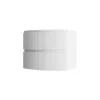 Meuble sous vasque blanc mat strié l.69 x H.55 x P.52 cm, Vague