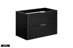 Otitec Meuble sous vasque de 60 cm - avec plan - LIVA BLACK