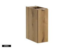 Otitec Meuble sous vasque de 140 cm - avec plan - Noir/Oak - 4 portes - VOLTA OAK* Meuble Sous Lavabo