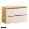 Otitec Meuble sous vasque de 90 cm - avec plan - 2 tiroirs - SETTA* Meuble Sous Lavabo