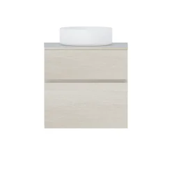 Cooke & Lewis Meuble sous vasque effet chêne l.60 cm 2 tiroirs, Calao