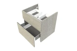 Cooke & Lewis Meuble sous vasque effet chêne clair l.60 cm 2 tiroirs, Calao