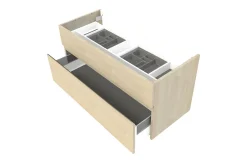 Cooke & Lewis Meuble sous vasque effet chêne l.120 cm 2 tiroirs, Calao* Meuble Buanderie|Meuble Sous-Vasque