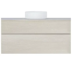 Cooke & Lewis Meuble sous vasque effet chêne l.120 cm 2 tiroirs, Calao* Meuble Buanderie|Meuble Sous-Vasque