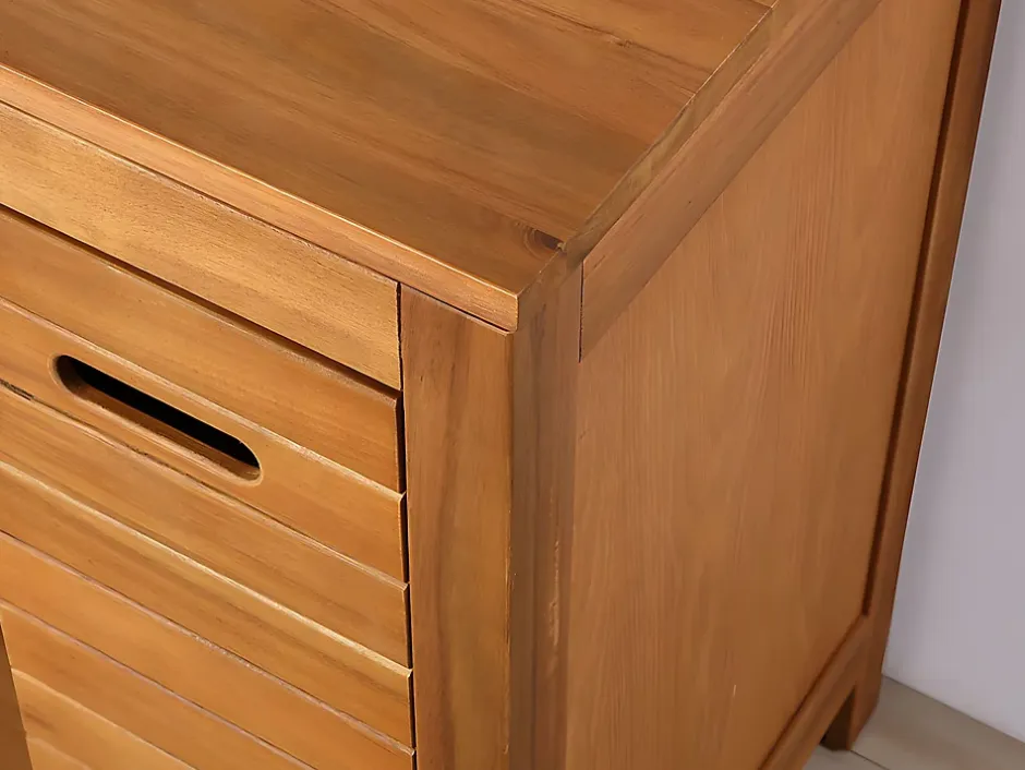 Vente-unique Meuble sous vasque en bois d'acacia - 90 cm - PULUKAN* Meuble Sous-Vasque