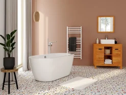 Vente-unique Meuble sous vasque en bois d'acacia - 90 cm - PULUKAN* Meuble Sous-Vasque