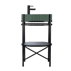 Homesight Meuble sous vasque en métal l.55 x H.89,5 x P.37,5 cm, Pao