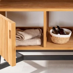 Wanda Collection Meuble sous vasque en teck Mya 130 cm* Meuble Sous-Vasque