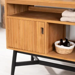 Wanda Collection Meuble sous vasque en teck Mya 130 cm* Meuble Sous-Vasque