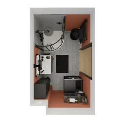 GoodHome Meuble sous vasque faible profondeur à poser avec porte-serviettes noir l.65 x H.82 x P.36 cm, Maza* Meuble Buanderie|Meuble De Salle De Bains Faible Profondeur