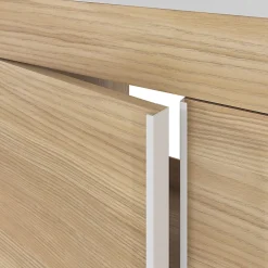 GoodHome Meuble sous vasque faible profondeur à poser avec porte-serviettes effet bois l.85 x H.82 x P.36 cm, Maza* Meuble Buanderie|Meuble De Salle De Bains Faible Profondeur