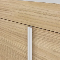 GoodHome Meuble sous vasque faible profondeur à poser avec porte-serviettes effet bois l.85 x H.82 x P.36 cm, Maza* Meuble Buanderie|Meuble De Salle De Bains Faible Profondeur