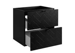 Furnidea Meuble sous vasque MADIS NOIR 60 cm B* Meuble Sous-Vasque