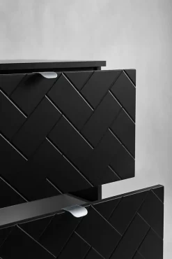 Furnidea Meuble sous vasque MADIS NOIR 60 cm B* Meuble Sous-Vasque
