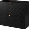 Furnidea Meuble sous vasque MADIS NOIR 60 cm G