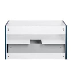 Bain-Bain Meuble sous vasque prémonté 1 tiroir bleu 80 cm STRIA -* Meuble Sous-Vasque
