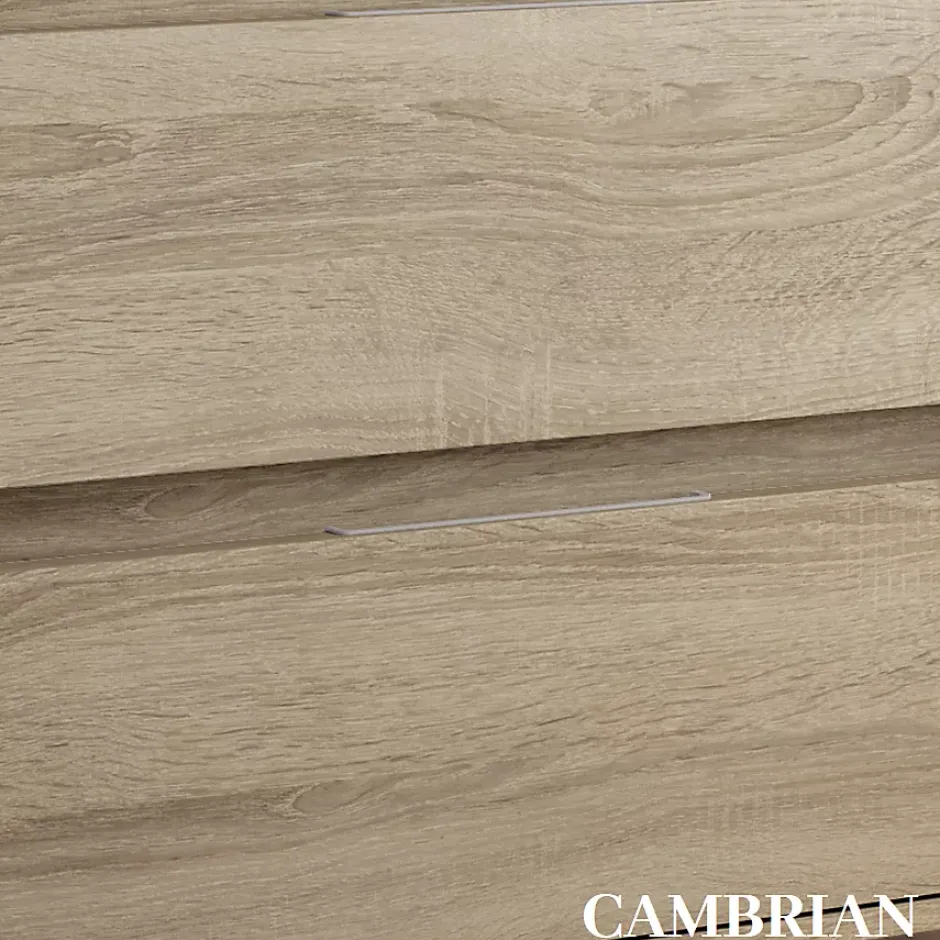 Cosyneo Meuble sous vasque seul, 2 tiroirs et 2 portes, 70cm, simple vasque - cambrian (chêne clair) - HARO