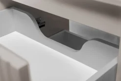 Furnidea Meuble sous vasque sur pieds FLOW cachemire 60 cm* Meuble Sous Lavabo