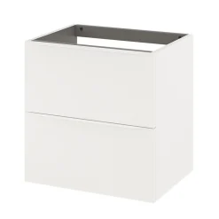 GoodHome Meuble sous vasque suspendu blanc mat l.60 x H.60 x P.45 cm, Imandra