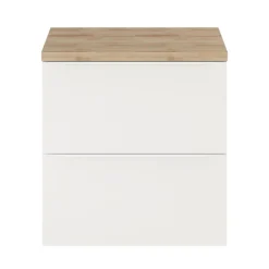 GoodHome Meuble sous vasque suspendu blanc mat l.60 x H.60 x P.45 cm, Imandra