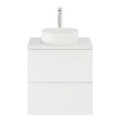GoodHome Meuble sous vasque suspendu blanc mat l.60 x H.60 x P.45 cm, Imandra