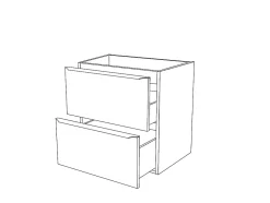 GoodHome Meuble sous vasque suspendu effet chêne l.60 x H.60 x P.45 cm, Imandra* Meuble Buanderie|Meuble Sous-Vasque