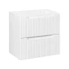 Furnidea Meuble sous vasque suspendu 2 tiroirs NOVA BLANC 60 CM