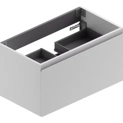 Ipiemme SRL Meuble sous vasque suspendu blanc mat l.90 x H.46,5 x P.50,5 cm pour évacuation centrale, Pura+