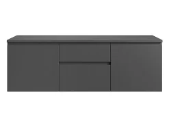 Vente-unique Meuble sous vasque suspendu - Gris - 150 cm - JIMENA II* Meuble Sous-Vasque