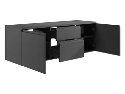 Vente-unique Meuble sous vasque suspendu - Gris - 150 cm - JIMENA II* Meuble Sous-Vasque