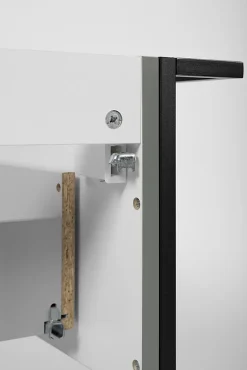 Furnidea Meuble sous vasque suspendu LOV avec porte-serviettes vert et noir 60 cm