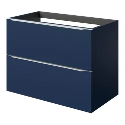 GoodHome Meuble sous vasque suspendu bleu nuit mat l.80 x H.60 x P.45 cm, Imandra