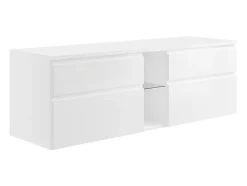 Vente-unique Meuble sous vasque suspendu - Blanc - 150 cm - MAGDALENA II