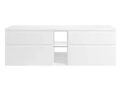 Vente-unique Meuble sous vasque suspendu - Blanc - 150 cm - MAGDALENA II