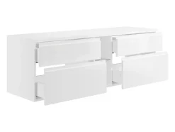 Vente-unique Meuble sous vasque suspendu - Blanc - 150 cm - MAGDALENA II