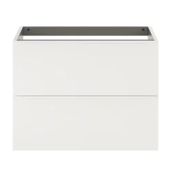 GoodHome Meuble sous vasque suspendu blanc mat l.80 x H.60 x P.45 cm, Imandra