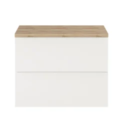 GoodHome Meuble sous vasque suspendu blanc mat l.80 x H.60 x P.45 cm, Imandra