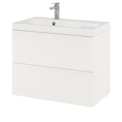 GoodHome Meuble sous vasque suspendu blanc mat l.80 x H.60 x P.45 cm, Imandra