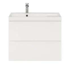 GoodHome Meuble sous vasque suspendu blanc mat l.80 x H.60 x P.45 cm, Imandra