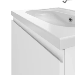 GoodHome Meuble sous vasque suspendu blanc mat 2 tiroirs l.60 x H.48 x P.45 cm Levanna* Meuble Sous-Vasque