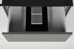 Furnidea Meuble sous vasque suspendu LOV avec porte-serviettes vert et noir 80 cm* Meuble Sous Lavabo