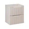 Furnidea Meuble sous vasque suspendu 2 tiroirs NOVA CACHEMIRE 50 CM