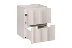 Furnidea Meuble sous vasque suspendu 2 tiroirs NOVA CACHEMIRE 50 CM