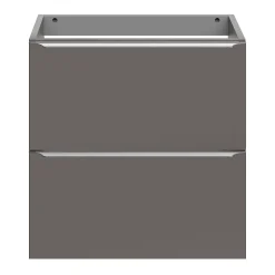 GoodHome Meuble sous vasque suspendu faible profondeur gris taupe brillant l.60 x H.60 x P.36 cm, Imandra* Meuble Buanderie