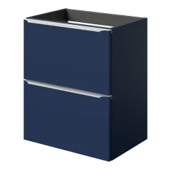 GoodHome Meuble sous vasque suspendu faible profondeur bleu nuit mat l.50 x H.60 x P.36 cm, Imandra
