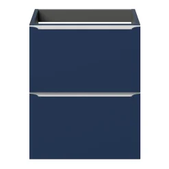 GoodHome Meuble sous vasque suspendu faible profondeur bleu nuit mat l.50 x H.60 x P.36 cm, Imandra
