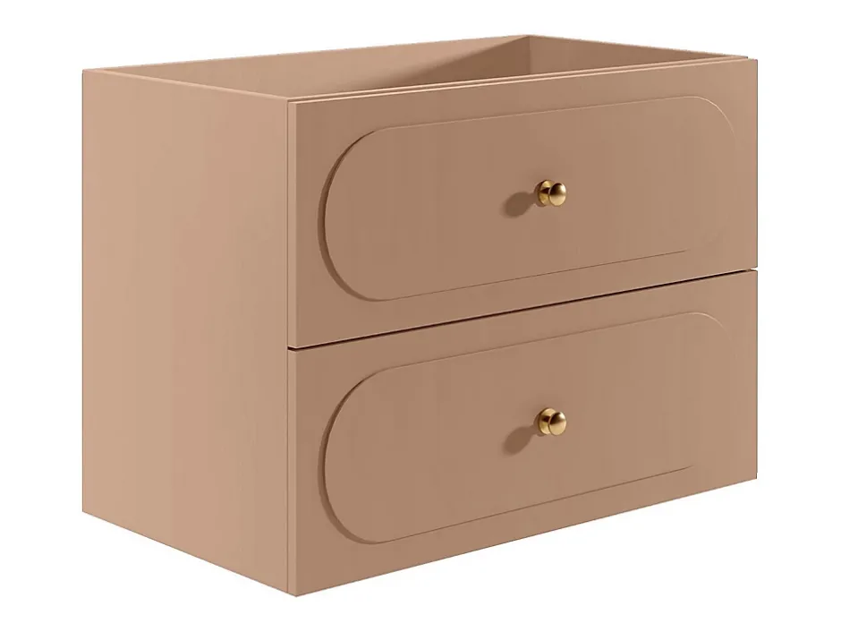 Vente-unique Meuble sous vasque suspendu - Vieux rose - 80 cm - SATOBAL* Meuble Sous-Vasque