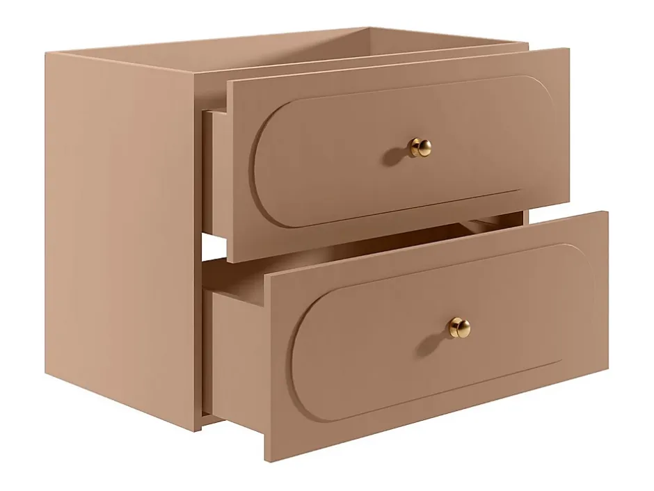 Vente-unique Meuble sous vasque suspendu - Vieux rose - 80 cm - SATOBAL* Meuble Sous-Vasque